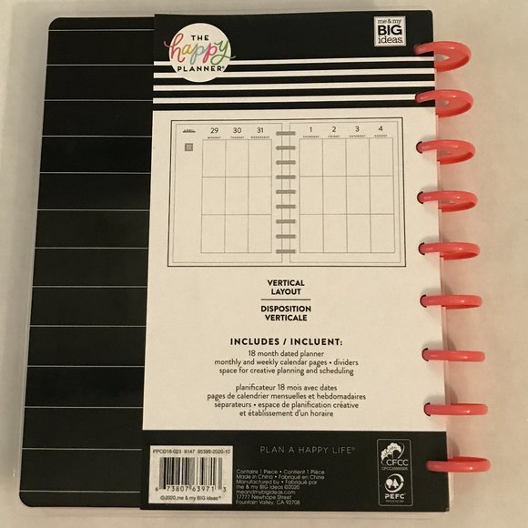 The Happy Planner Classic 18 Month Vertical Layout Hello Darling - Picture 9 of 12